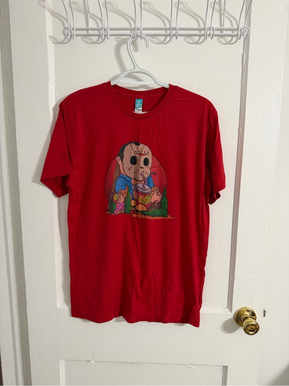 Graphic Tee with Cartoon Horror Character